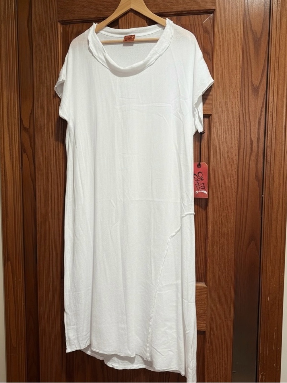 Oh My Gauze Liz Snow White Cotton Gauze Dress Size 2 Small NWT Lagenlook Boho - Picture 5 of 11